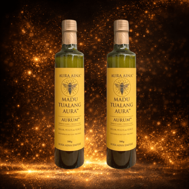 Pakej 2 botol Madu Tualang Aurum 500g madu tualang premium
