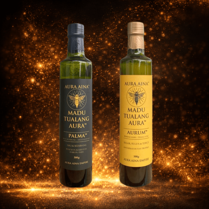 Combo Madu Tualang Palma 500g dan Madu Tualang Aurum 500g