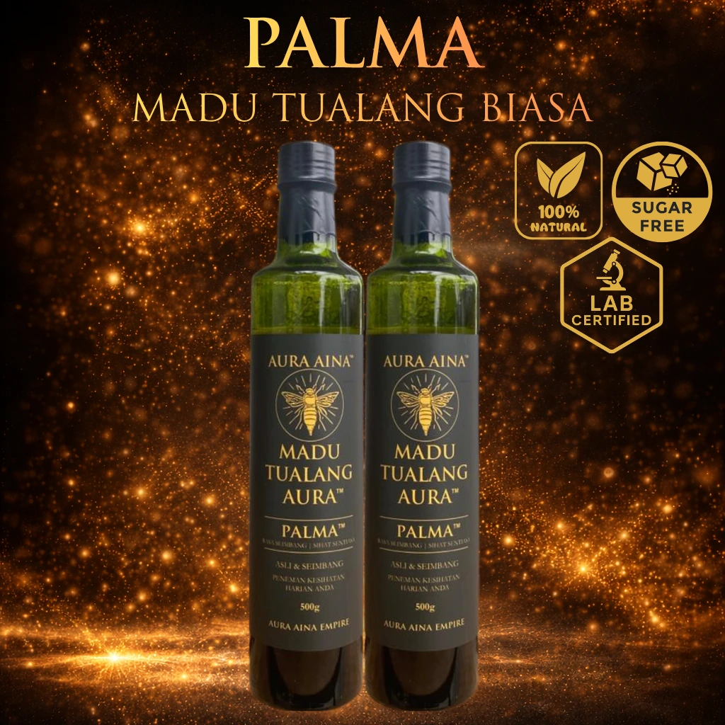 2 botol Madu Tualang Aura Palma – pilihan jimat untuk kegunaan harian